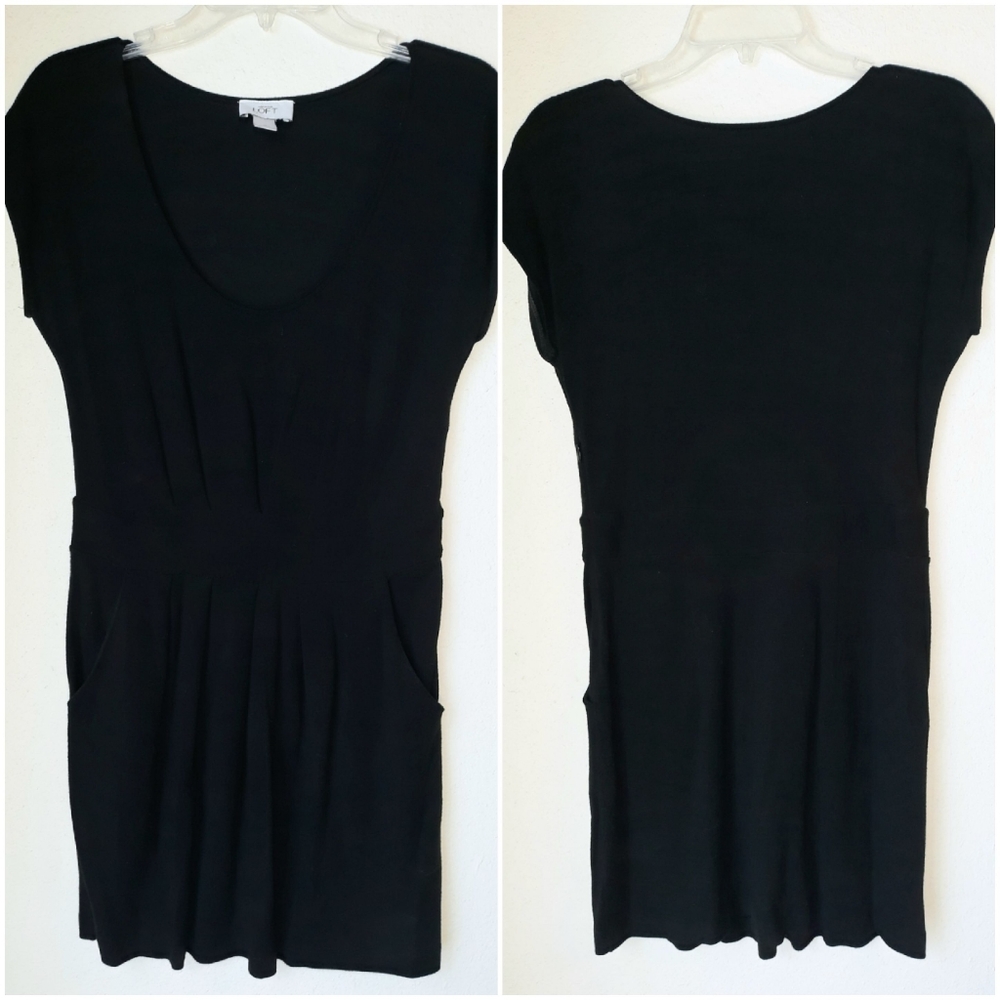 Ann Taylor Loft Black Casual Dress